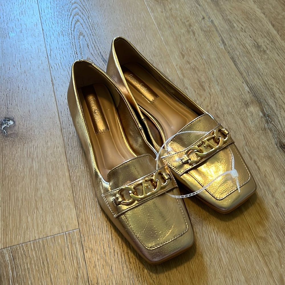 Franco Sarto Loafers Rose Gold Size 7.5